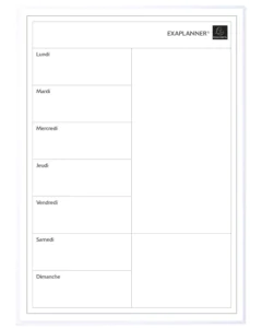 Photo Planning magnétique hebdomadaire - 430 x 300 mm EXACOMPTA Perso