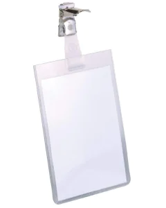 Photo DURABLE :  Lot de 25 badges verticaux avec clip - 90 x 60 mm