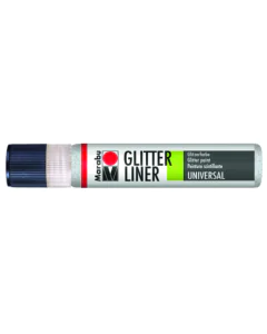 Photo MARABU Glitter-Liner 18030009570 : Peinture pour textile - Blanc brillant