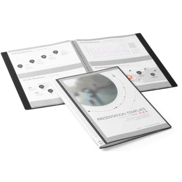 Photo Protège-documents A4 personnalisable de 20 vues - Noir DURABLE Duralook Plus