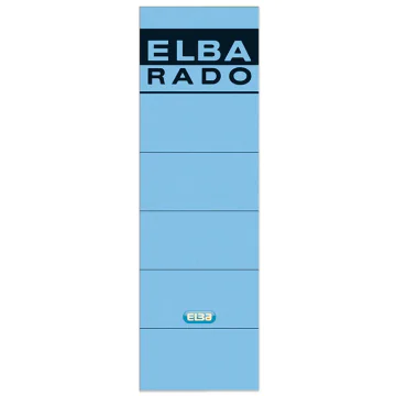 Photo Etiquettes pour dos de classeur - 59 x 190 mm - Bleu : ELBA 100420952