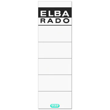 Photo Etiquettes pour dos de classeur - 59 x 190 mm - Blanc : ELBA 100551826