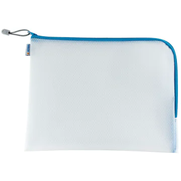 Photo Pochette universelle à zip - 360 x 280 mm - Transparent / Bleu HERMA Mesh Bags