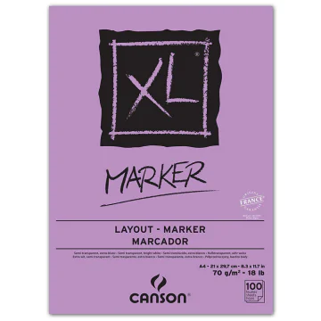 Photo CANSON :  Bloc pour croquis - XL MARKER A4 - 200297236