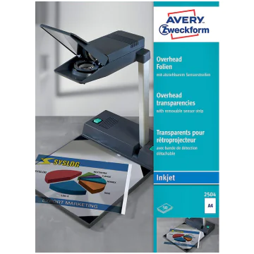 Photo Transparent pour rétroprojecteur avec bandes optiques - A4 AVERY