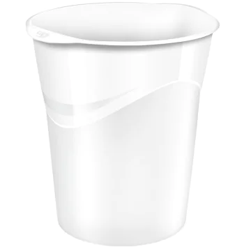 Photo CEP : Corbeille à papier Gloss - 14 L Blanc 280G