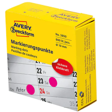 Photo Pastilles adhésives rondes - 10 mm - Magenta AVERY