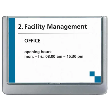 Photo Plaque de porte grise - Click Sign - 149 x 105,5 mm DURABLE 4861-37