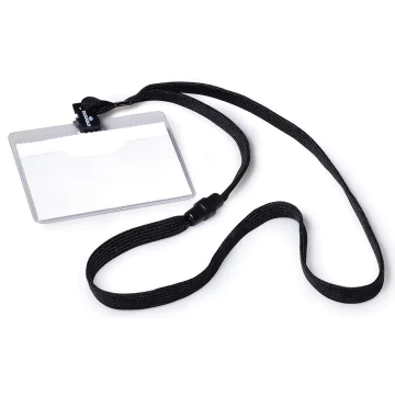 Photo DURABLE : Lot de 10 badges avec lacet textile - Noir 8139-01