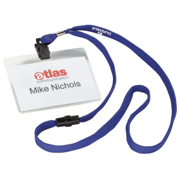 Photo DURABLE :  Lot de 10 badges à lacet textile - Bleu 8139-07