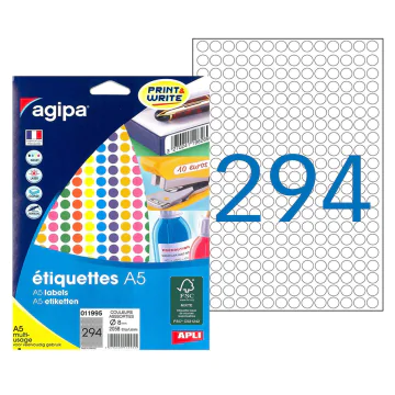 Photo pastilles adhésives 8 mm - Assortiment AGIPA 11995