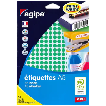 Photo pastilles adhésives 8 mm - Vert AGIPA 