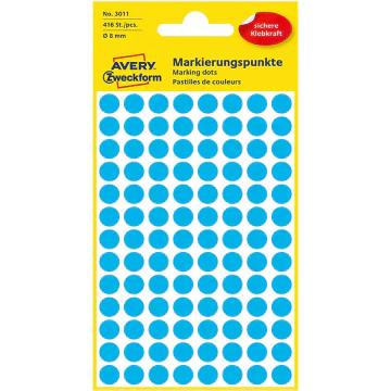 Photo Pastilles adhésives - 8 mm - Bleu AVERY