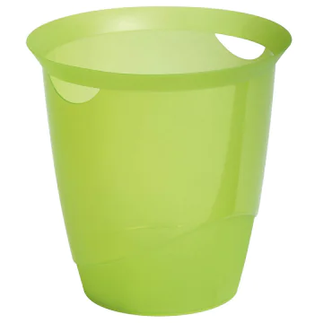 Photo DURABLE : Corbeille à papier Trend 16 litres - Vert tilleul translucide - 1701710017