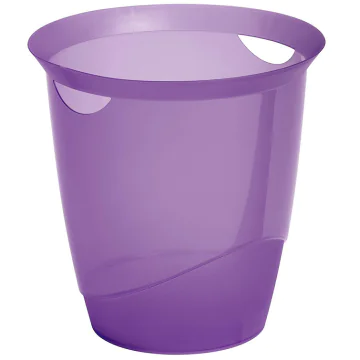 Photo DURABLE : Corbeille à papier Trend 16 litres - Violet translucide - 1701710992