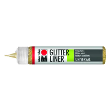 Photo MARABU Glitter-Liner 18030009584 : Peinture pour textile - Or brillant