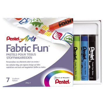 Photo PENTEL PTS Craies pastel pour tissus PTS-7