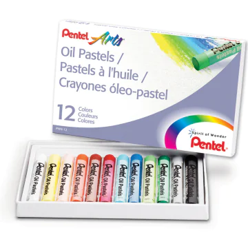 Photo PENTEL PHN4 : Lot de 12 craies pastelles d'huile PHN4-12