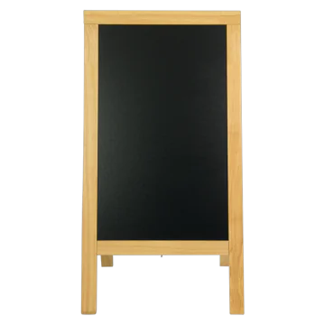 Panneau extérieur en hêtre avec tableau noir - 700 x 1350 mm : SECURIT Deluxe SBS-B-135