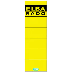 Photo Etiquettes pour dos de classeur - 59 x 190 mm - Jaune : ELBA 100420949