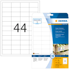 Photo Étiquettes super adhésives - 48,3 x 25,4 mm - Blanc HERMA