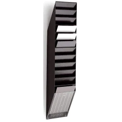 Photo Set de porte-brochures mural - 12 compartiments A4 - Noir : DURABLE Flexiboxx 12 1709763060