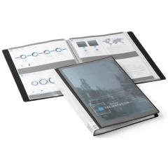 Photo Protège-documents A4 personnalisable de 80 vues - Noir DURABLE Duralook Plus
