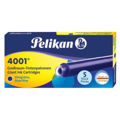 Photo Boite de 5 cartouches d'encre - Bleu royal : PELIKAN 4001 GTP/5 