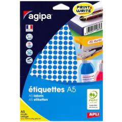 Photo pastilles adhésives Bleues - 8 mm - Bleu 114302