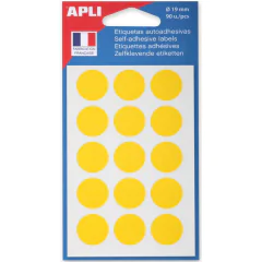 Photo Pastilles adhésives 19 mm - Jaune AGIPA 111963