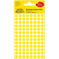 Photo Pastilles adhésives - 8 mm - Jaune AVERY