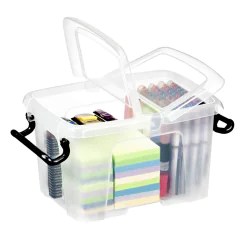 Photo Bac de rangement avec couvercle - 6 litres transparent HW670 CEP